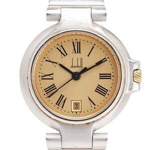 Dunhill Women's Quartz Watch with Gold Dial and Stainless Steel Plated
